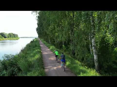 Видео: Яхрома - Дмитров - Дубна - Веломаршрут Вело 1 - Dji Mini 3 pro Activetrack 4