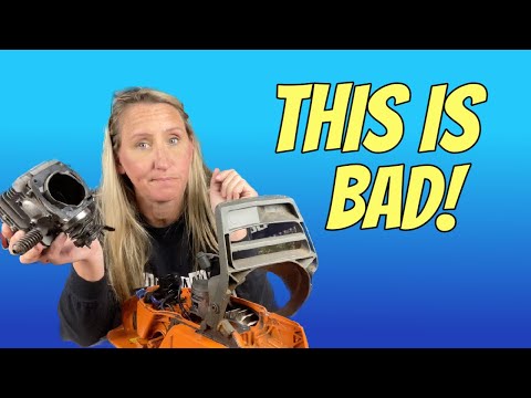 Видео: Бензопила стоимостью 1200 долларов у клиента уничтожена! Восстановление Husqvarna 372 XP