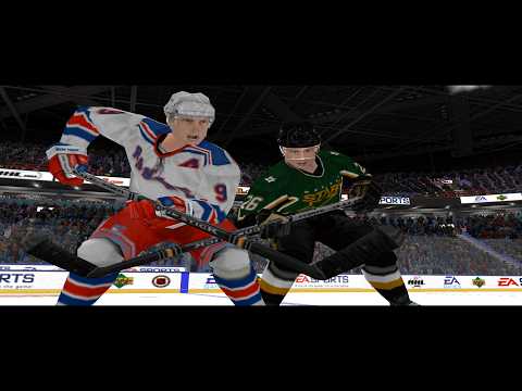 Видео: NHL 2002 | Даллас Старз - Нью-Йорк Рейнджерс | 12-й матч сезона | Геймплей на ПК в Full HD