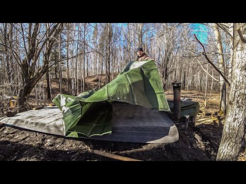 Видео: ЗЕМЛЯНКА У ОЗЕРА. НАРУШИЛ ЗАПРЕТ!!! РЕМОНТ КРЫШИ!