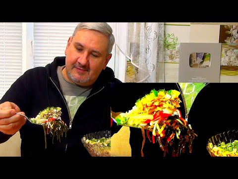 Видео: Салат для женщин "Дыхание Осаки", рецепты для  худеющих. Вкусная и полезная еда. Легкие закуски.