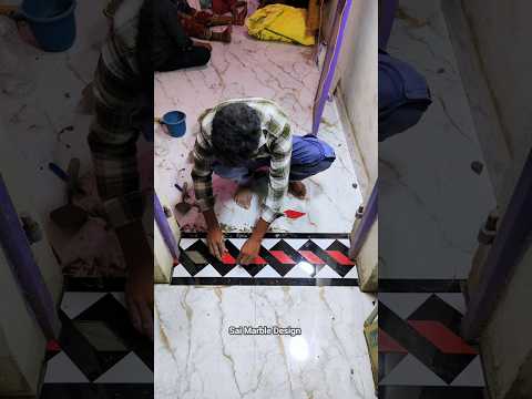 Видео: Ух ты, какой замечательный дизайн 3D-коврика из плитки 👍 #tilesdesign #3ddesign #tiles #doormat