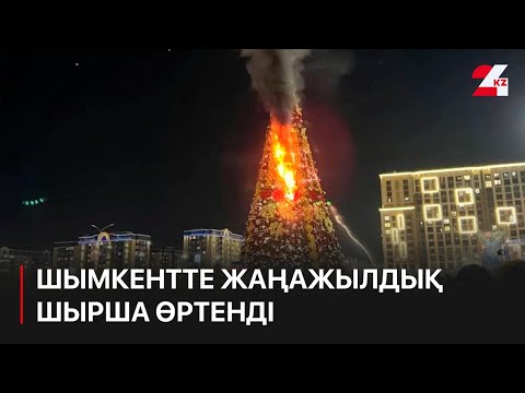 Видео: Шымкентте жаңажылдық шырша өртенді | Кезекші бөлім