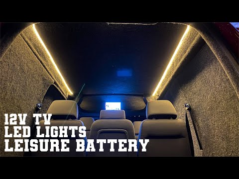 Видео: Caddy 2k - установка телевизора - аккумулятор для отдыха - освещение