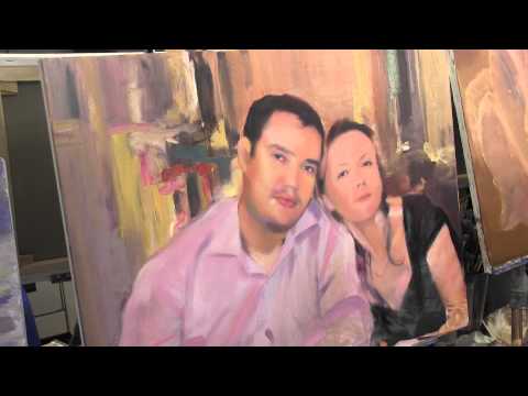 Видео: Портрет поверх фотопечати, семейный портрет