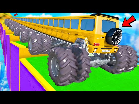 Видео: КАК ДАЛЕКО СМОЖЕТ НОВЫЙ ЧИТ МОНСТР ТРАК ЗАБРАТЬСЯ ПО СТУПЕНЬКАМ ЛЕСТНИЦЫ? ЭКСПЕРИМЕНТЫ ГТА 5!