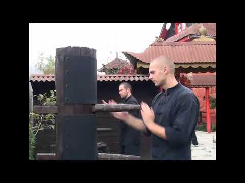 Видео: Часть 2: Вин Чун на Деревянный манекене: блоки-поглощение ударов.