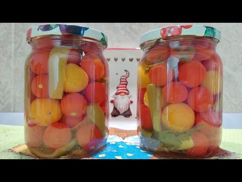 Видео: Консервовані чері за маминим рецептом! / Сanned cherry tomatoes according to my mother's recipe!