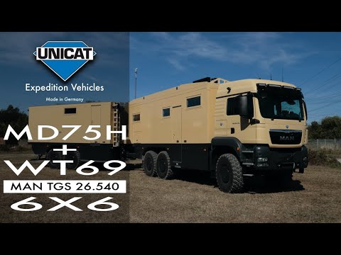 Видео: Экспедиционные автомобили UNICAT MD75HMB - MAN TGS 26.540 6X6 + WT69