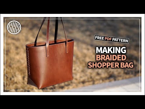 Видео: [Кожаное ремесло]  Плетеная сумка для покупок