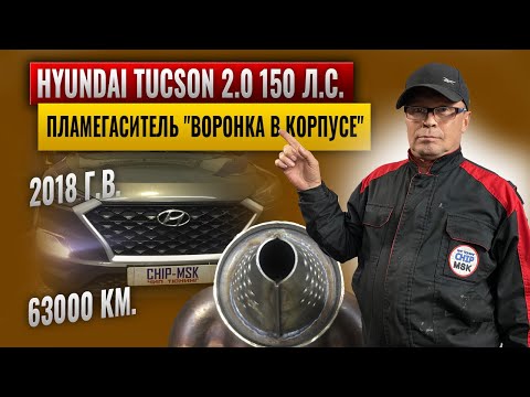 Видео: Пламегаситель воронка(в корпусе).HYUNDAI TUCSON 2.0 150 л.с.63000 км.Катализатор.  #чипмск #адакт