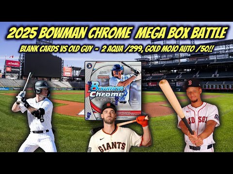 Видео: Боевая мега-машина Bowman Chrome Mega Box 2025 года против @blankcards24 Aqua /299 X2 и 🔥🔥Gold Pr...