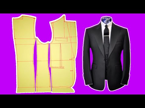 Видео: КАК СДЕЛАТЬ ВЫКРОЙКУ КОСТЮМА САМЫМ ПРОСТЫМ СПОСОБОМ, часть [1] #пальто #костюм #блейзер #выкройка...
