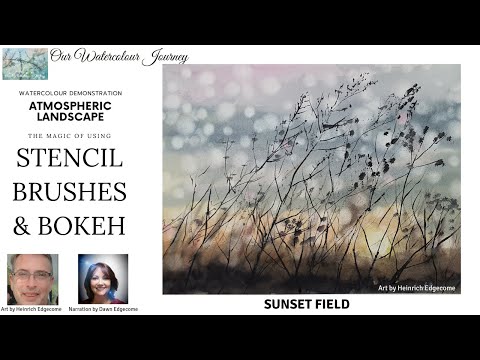 Видео: Как нарисовать эффект #Bokeh, используя #StencilBrushes #bokeheffect [cc] доступные субтитры