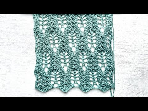 Видео: Симпатичный классический ажурный узор спицами