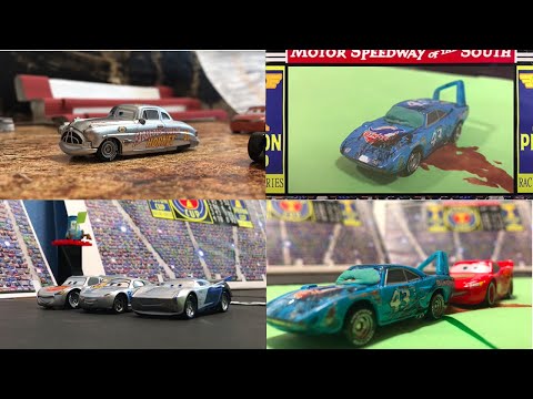 Видео: Краткое описание: Stop Motion: финальная реконструкция гонок Disney Pixar Cars и серебряные гонщики