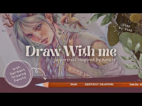 Видео: Пошаговый портрет с новыми карандашами Derwent ✏️🌿
