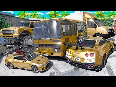 Видео: УГНАЛ КУЧУ ЗОЛОТЫХ ЧИТ ТАЧЕК И ОГРОМНЫЙ МОНСТР ТРАК У МАЖОРА ЗА 180 СЕК! БИТВА ВОРОВ В ГТА 5 ОНЛАЙН!