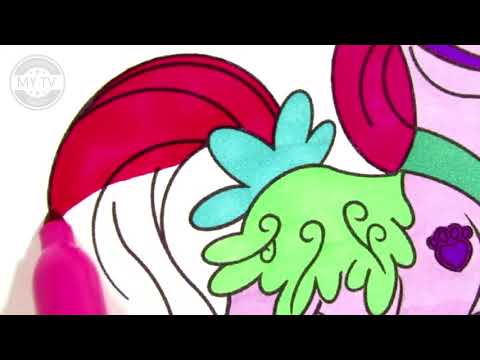 Видео: Королевские питомцы  Seashell, Sultan, Windflower & Fern / Раскраска / Детская раскраска