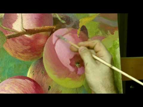 Видео: Юрий Клапоух | Уроки живописи для начинающих | Яблоки, часть 2