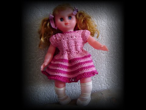 Видео: платье с кокеткой реглан крючком #lusi_ten