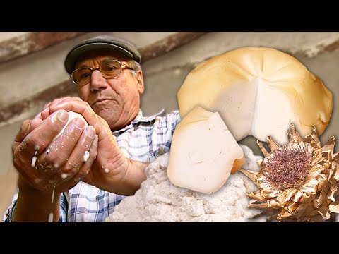 Видео: Свернувшийся пастуший сыр с сушеными цветами чертополоха, медленно приготовленный дома