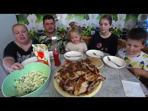 Видео: шашлык из курицы. мукбанг