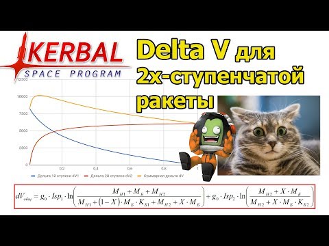 Видео: Kerbal Space Program: Delta V и оптимальные пропорции для 2х-ступенчатой ракеты в KSP RO RSS