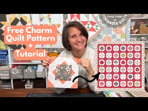 Видео: Создайте красивое одеяло с помощью этого БЕСПЛАТНОГО узора Charm Square