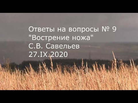 Видео: С.В. Савельев - Вострение ножа