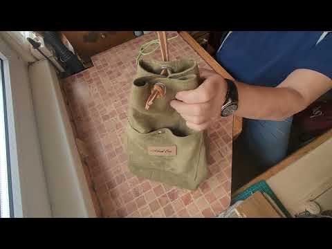 Видео: Сумка для хознужд из кусков брезента+очень просто вяжем "бриллиантовый узел".