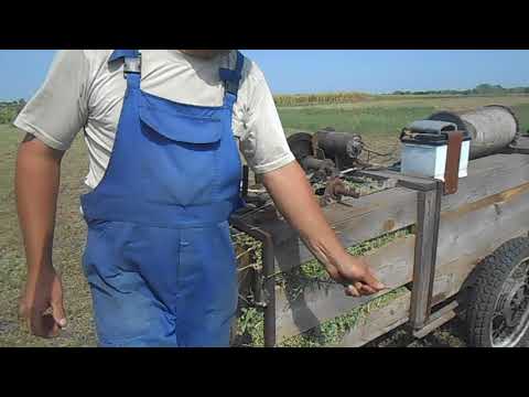 Видео: пресс для сена к мотоблоку