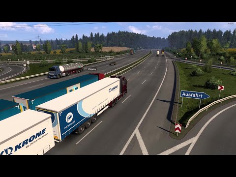 Видео: Большая резина=большая максималка, конвой в Euro Truck Simulator 2