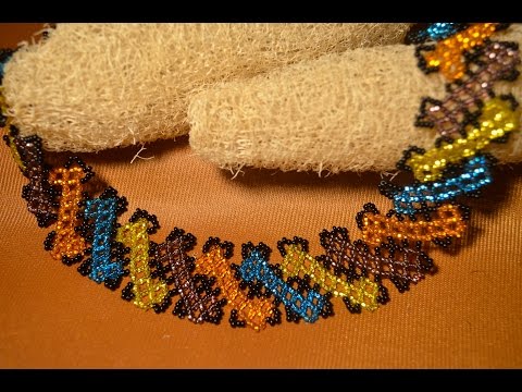 Видео: Колье из бисера "Настроение". Бисероплетение. Мастер класс