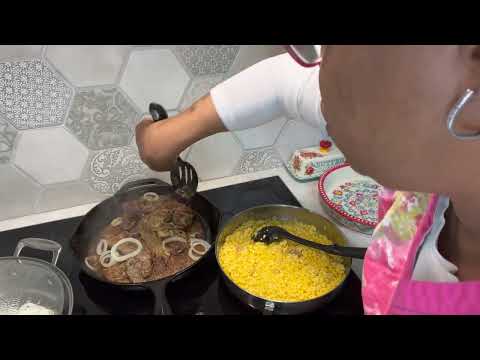 Видео: Воскресный ужин с печенью, луком и кукурузой в сливочном соусе