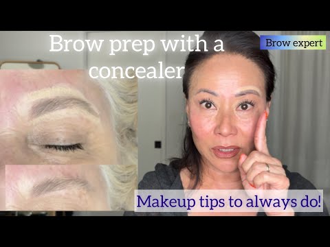 Видео: Подготовка бровей с помощью консилера