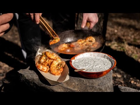 Видео: Дикие Аргентинские Креветки 🦐 | ASMR Готовить в Лесу
