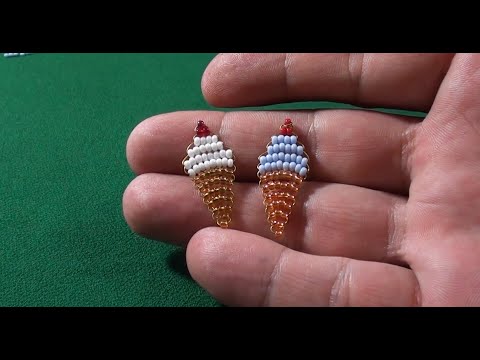 Видео: Мороженное из бисера в технике параллельного плетения