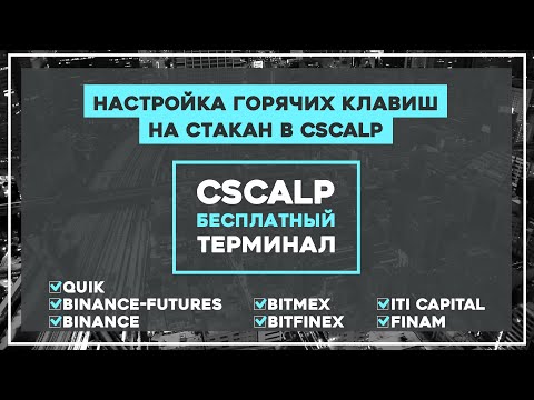 Видео: Настройка горячих клавиш на "стакан" в CScalp