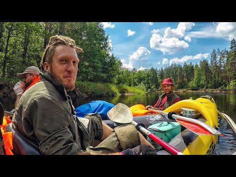 Видео: Сплав по реке Пра. День 2. Нападение медведя