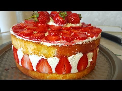 Видео: Торт Фрезье цыганка готовит. Торт с клубникой. Gipsy cuisine.