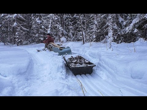 Видео: Мототолкач - испытание снегом и железом.