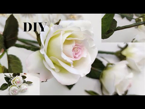 Видео: МК/DIY Секретики создания Розы из Фоамирана на стебле без заморочек/ Стебель новий способ