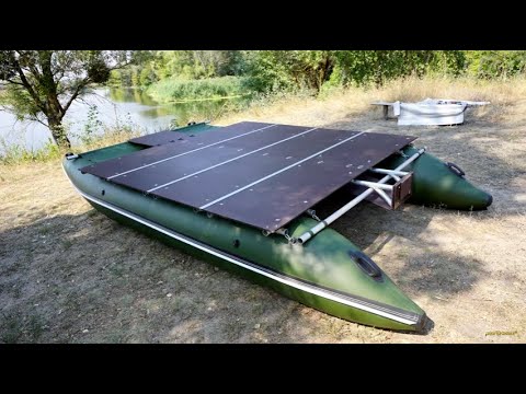 Видео: Надувной катамаран с жесткой верхней полубой | Upper deck inflatable catamaran SUNDECK