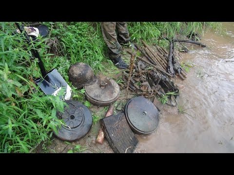 Видео: Залежи оружия и боеприпасов на дне , Раскопки на Железной реке  // Юрий Гагарин