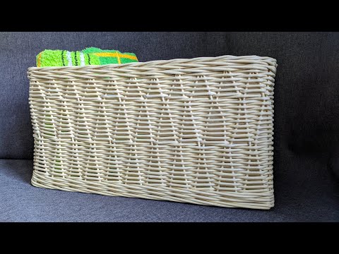 Видео: Красивый узор ситцевым плетением. How to make Paper Baskets