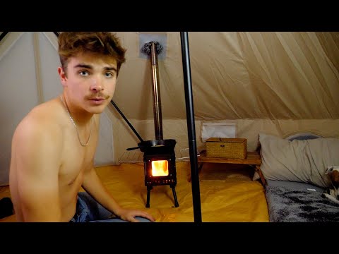 Видео: Мой грузовик сломался, так что теперь я живу в юрте без электричества... Пытаюсь согреться, ночью...