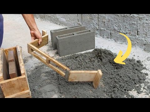 Видео: Как сделать бетонные блоки с помощью этой формы