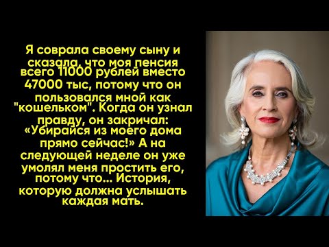 Видео: Я соврала сыну и сказала, что моя пенсия всего 11тыс рублей, а не 47 тысяч Но когда он узнал правду…