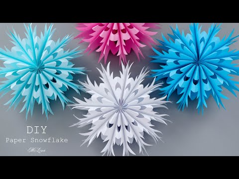 Видео: ❄️ СНЕЖИНКА ИЗ БУМАГИ ❄️СУПЕРОБЪЕМ ❄️ 3D PAPER SNOWFLAKE ❄️